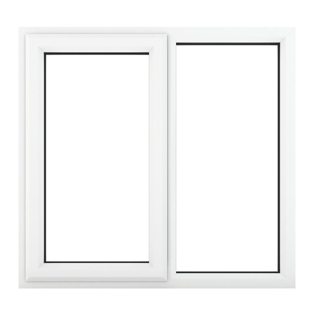 Image of Crystal Left-Hand Opening Clear Triple-Glazed Casement White uPVC Window 1190mm x 965mm 
