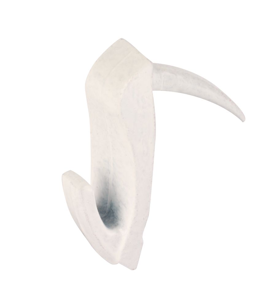 Image of Cobra WallBiter Hammer-In Picture Hook for Plasterboard & Wood White 4 Pack 