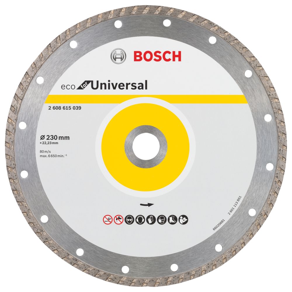 Image of Bosch Eco Multi-Material Universal Turbo Diamond Disc 230mm x 22.23mm 