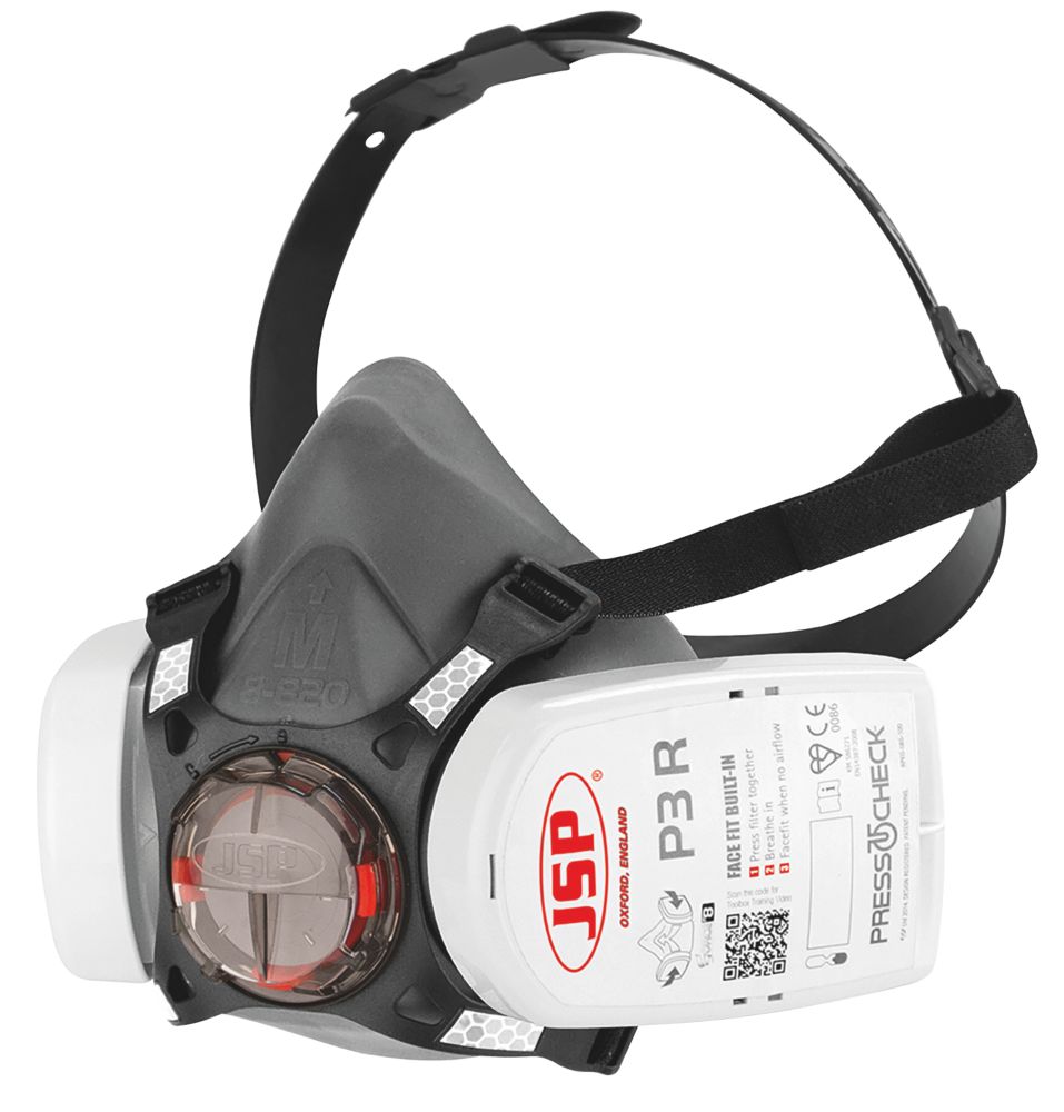 Image of JSP Force 8 Medium Mask Respirator with Press-to-Check Filters P3 