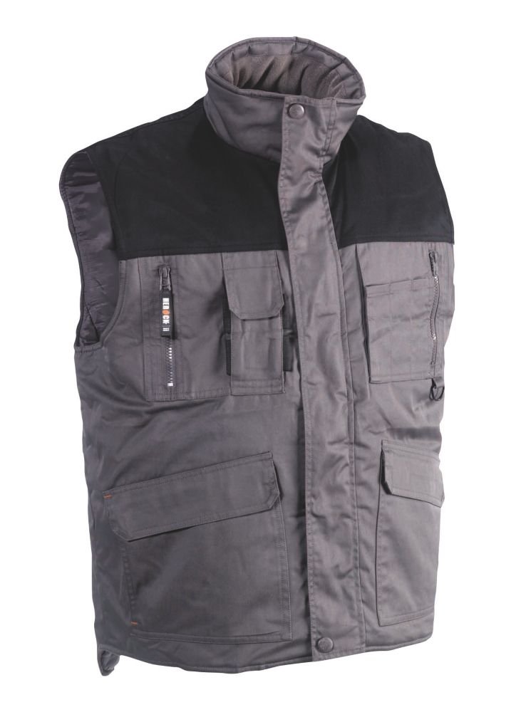 Image of Herock Donar Bodywarmer Grey/Black Large 51" Chest 