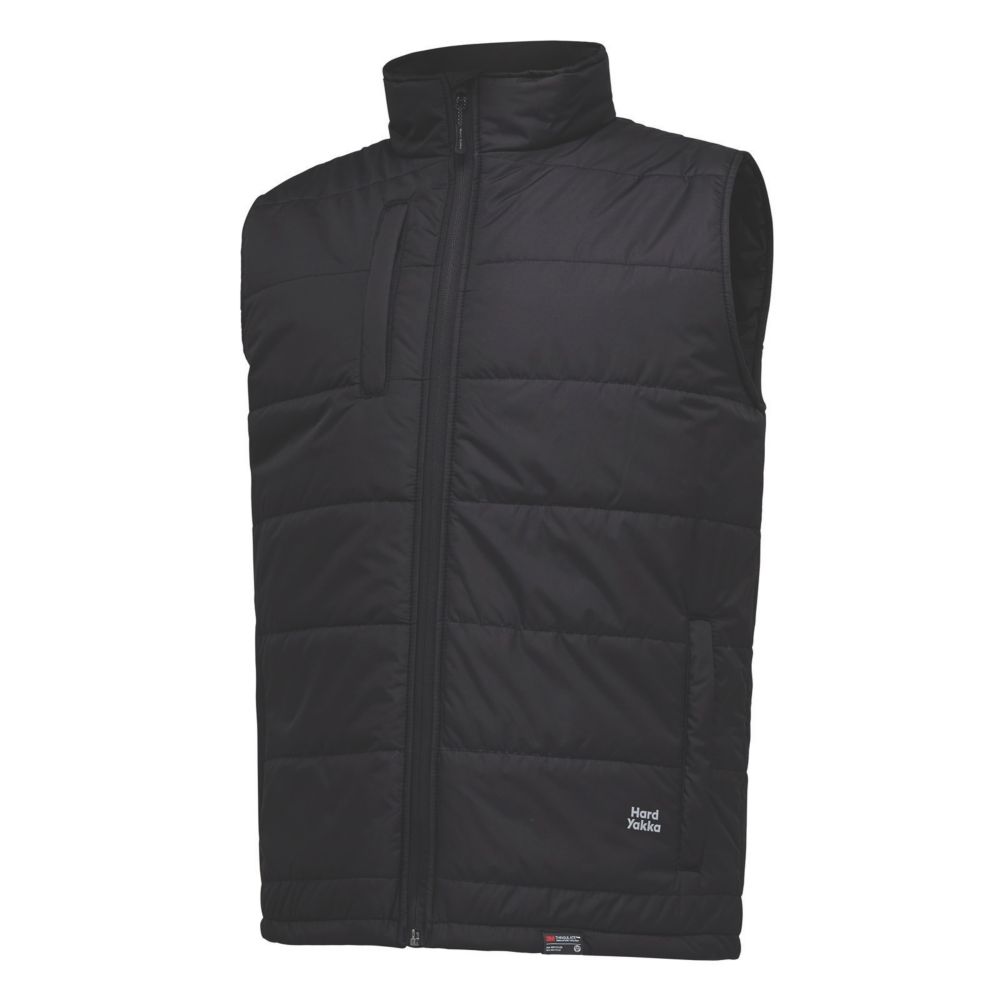 Image of Hard Yakka Puffa 2.0 Body Warmer Black X Large 42" Chest 