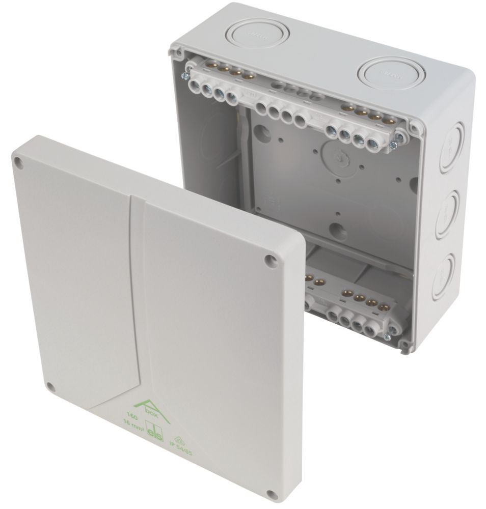 Image of IP65 101A 24-Terminal Weatherproof Outdoor Adaptable Box 180mm x 91mm x 180mm 