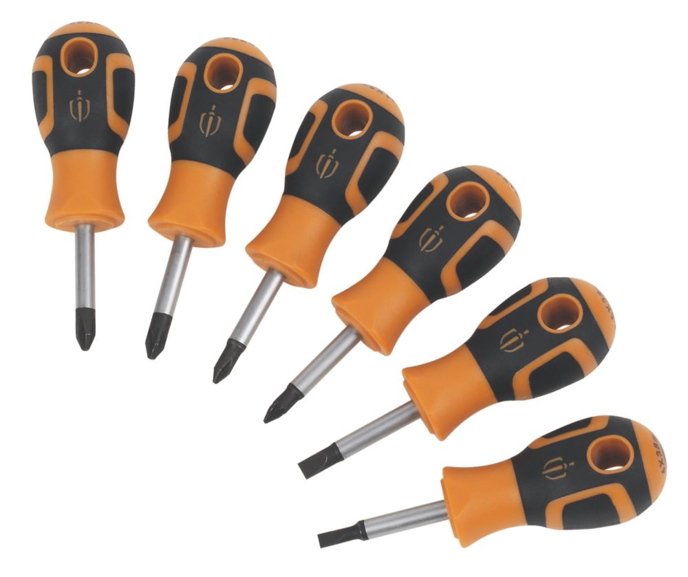 Image of Magnusson Mixed Stubby Screwdriver Set 6 Pieces 