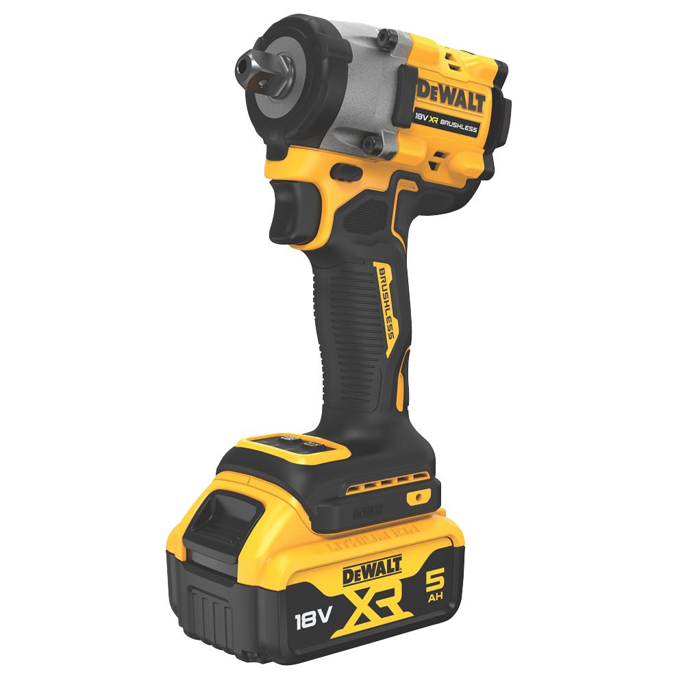 Image of DeWalt DCF922P2T-GB 18V 2 x 5.0Ah Li-Ion XR Brushless Cordless Compact Impact Wrench 