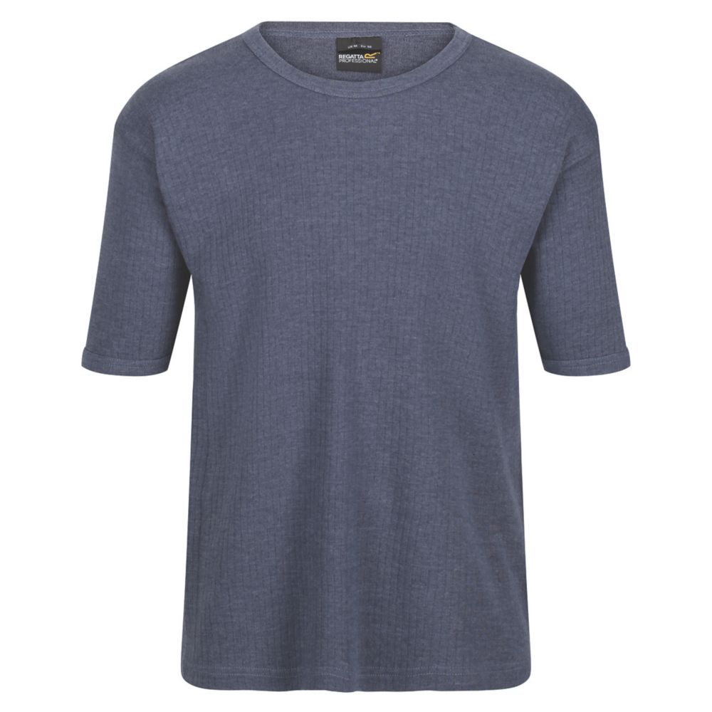 Image of Regatta Professional Short Sleeve Base Layer Thermal T-Shirt Denim Blue Large 41 1/2" Chest 