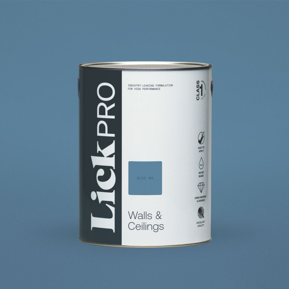Image of LickPro Eggshell Blue 05 Emulsion Paint 5Ltr 