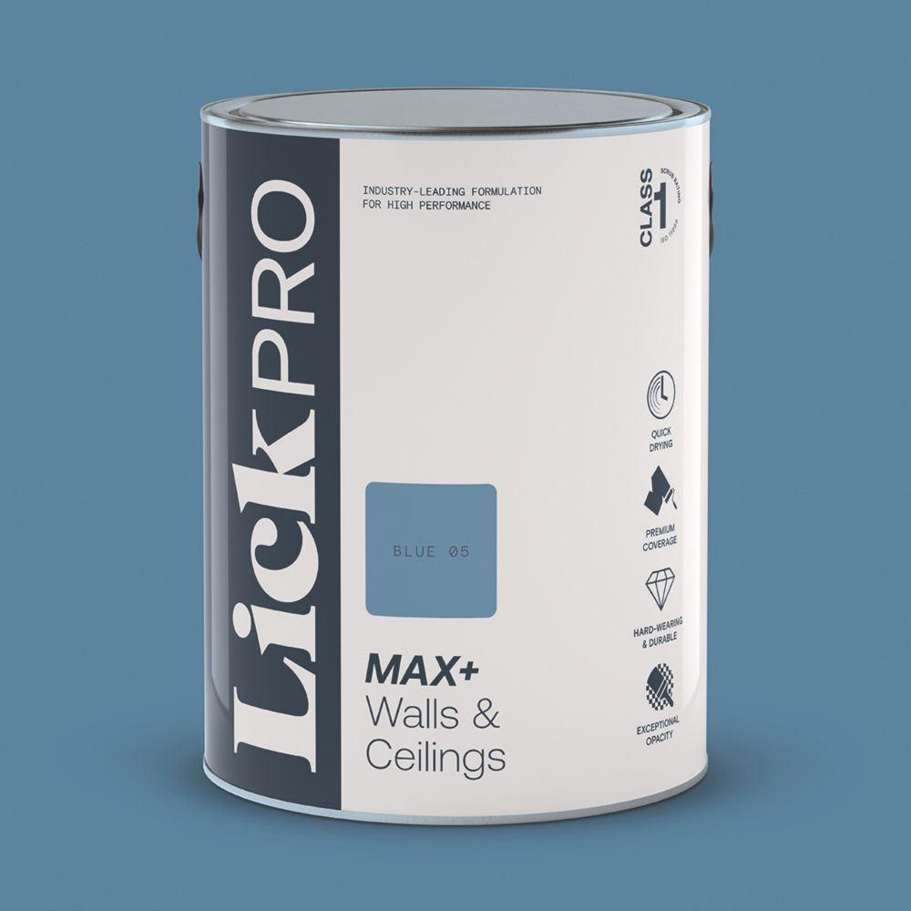 Image of LickPro Eggshell Blue 05 Emulsion Paint 5Ltr 