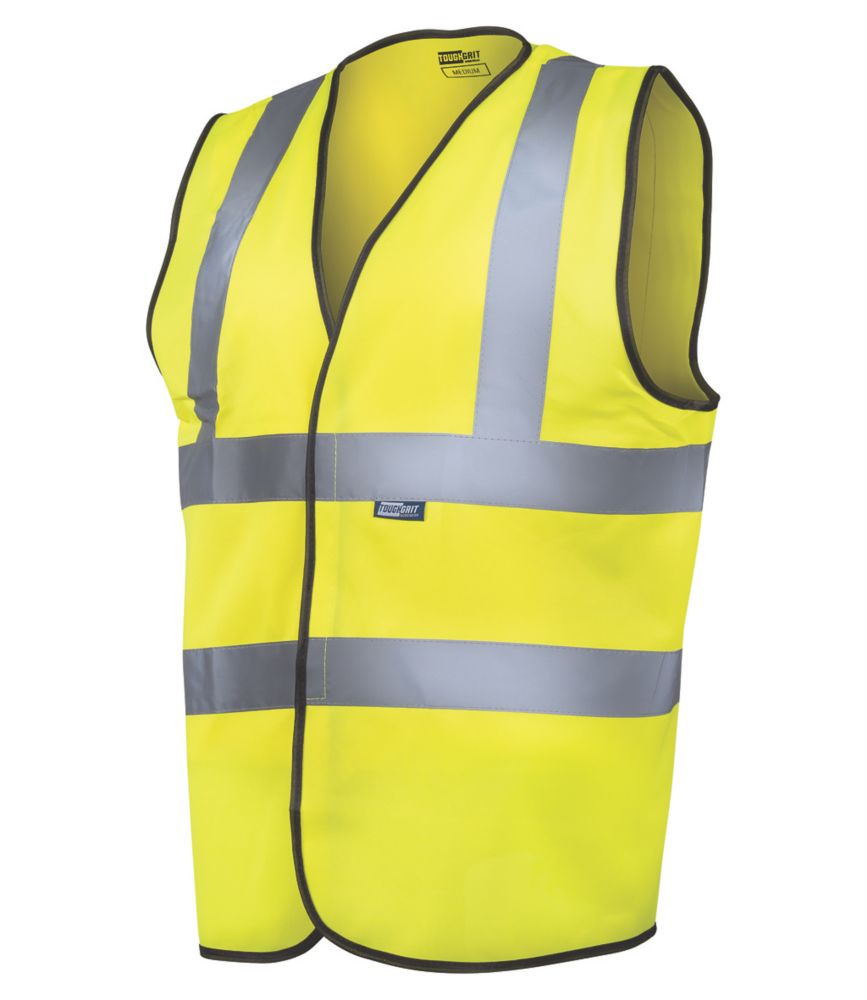 Image of Tough Grit High Visibility Vest Yellow Small 44" Chest 