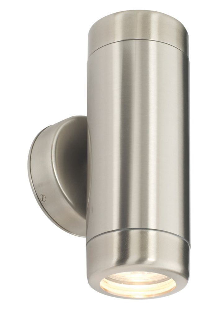 Image of Barracuda Outdoor Up & Down Wall Light Brushed Stainless Steel 