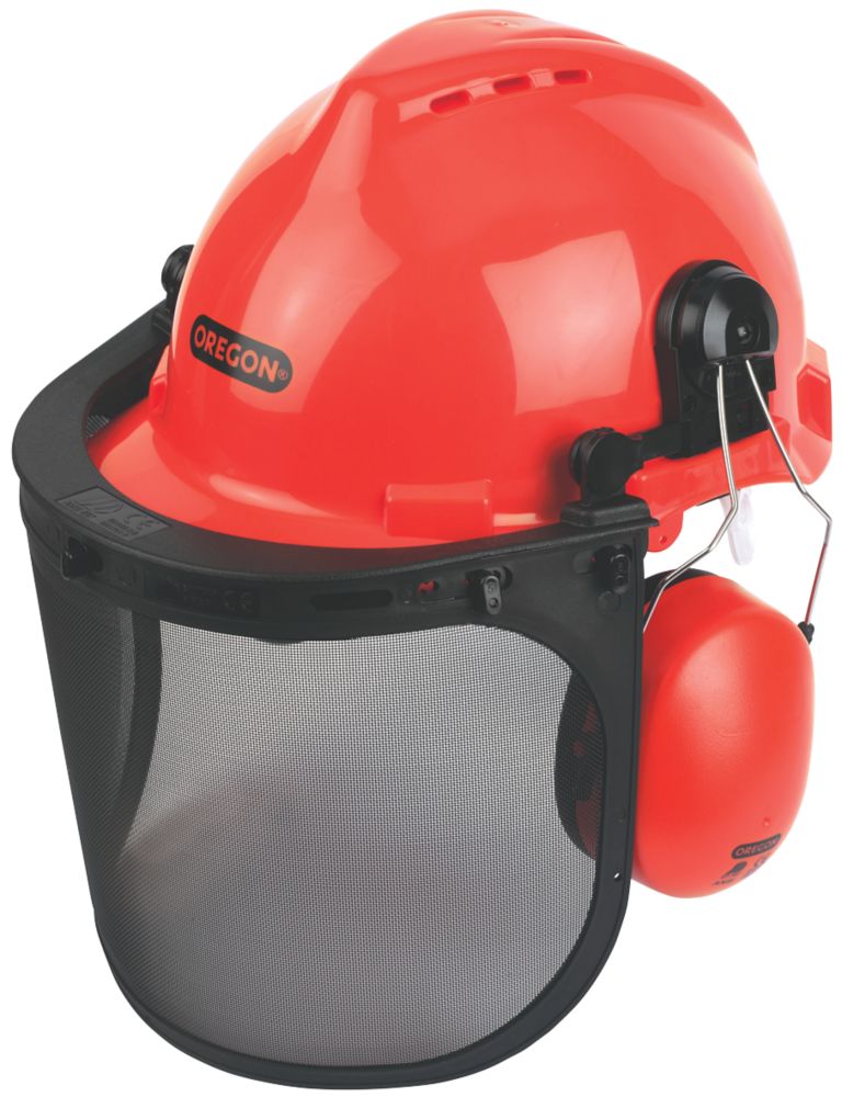Image of Oregon Forestry Helmet with Ear Defenders & Visor 