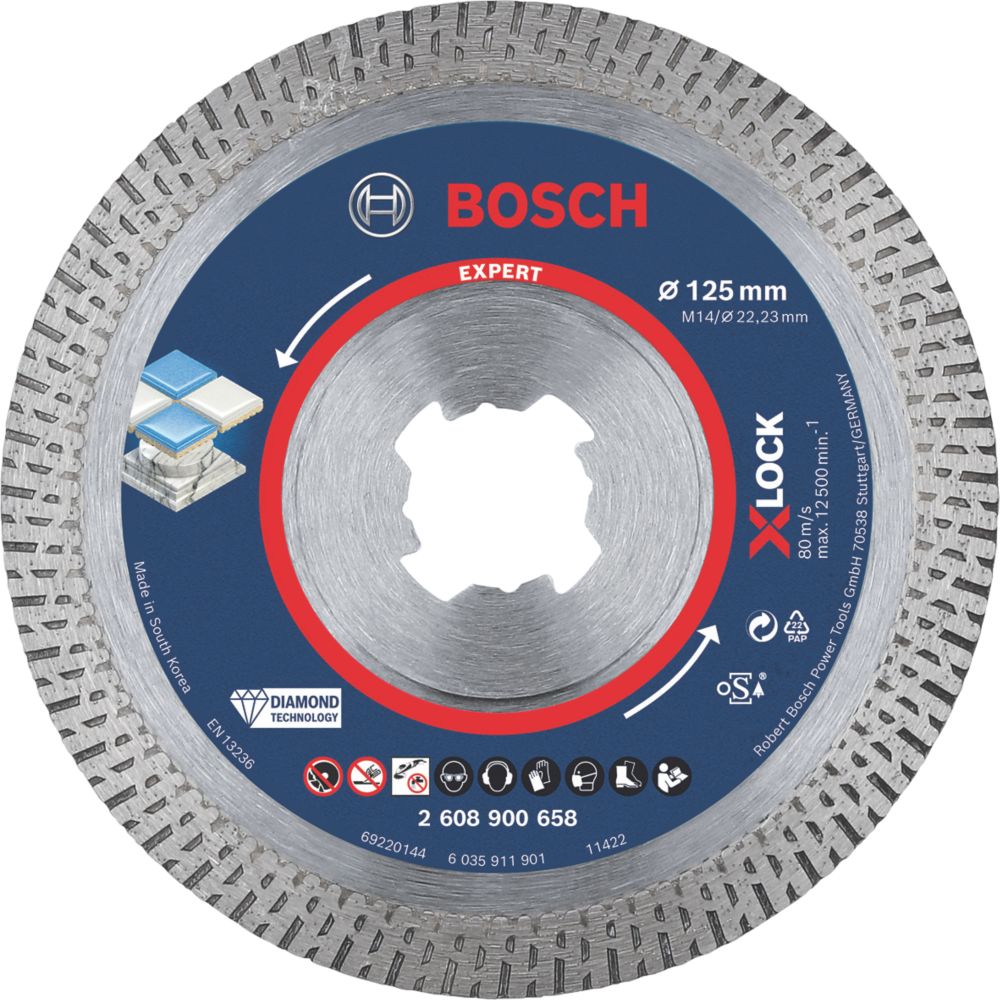 Image of Bosch Expert X-Lock Masonry Diamond Cutting Disc 125mm 