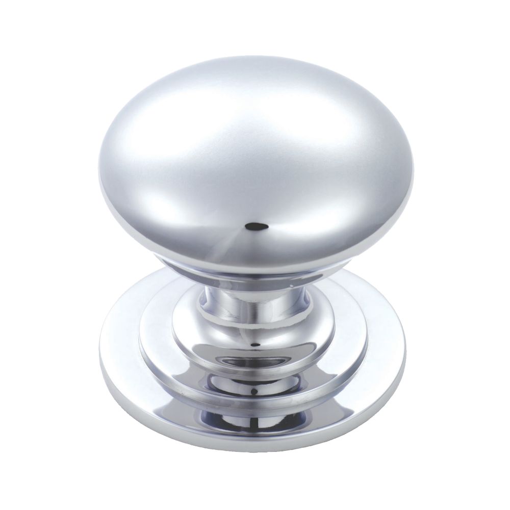 Image of Carlisle Brass Victorian Cupboard Knob Polished Chrome 25mm 