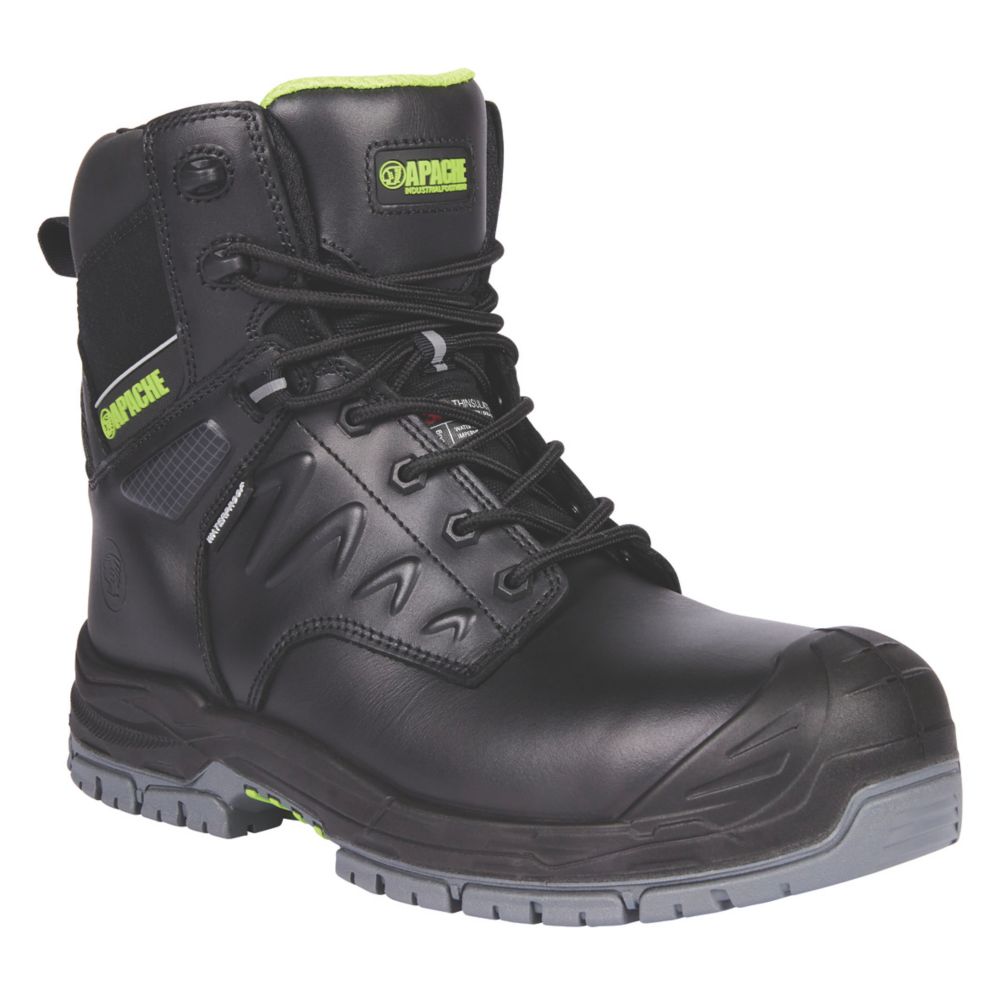 Image of Apache Chilliwack Metal Free Safety Boots Black Size 5 
