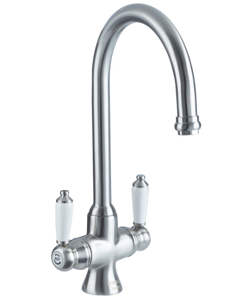 Image of Bristan Renaissance Easyfit Kitchen Sink Mixer Tap Brushed Nickel 