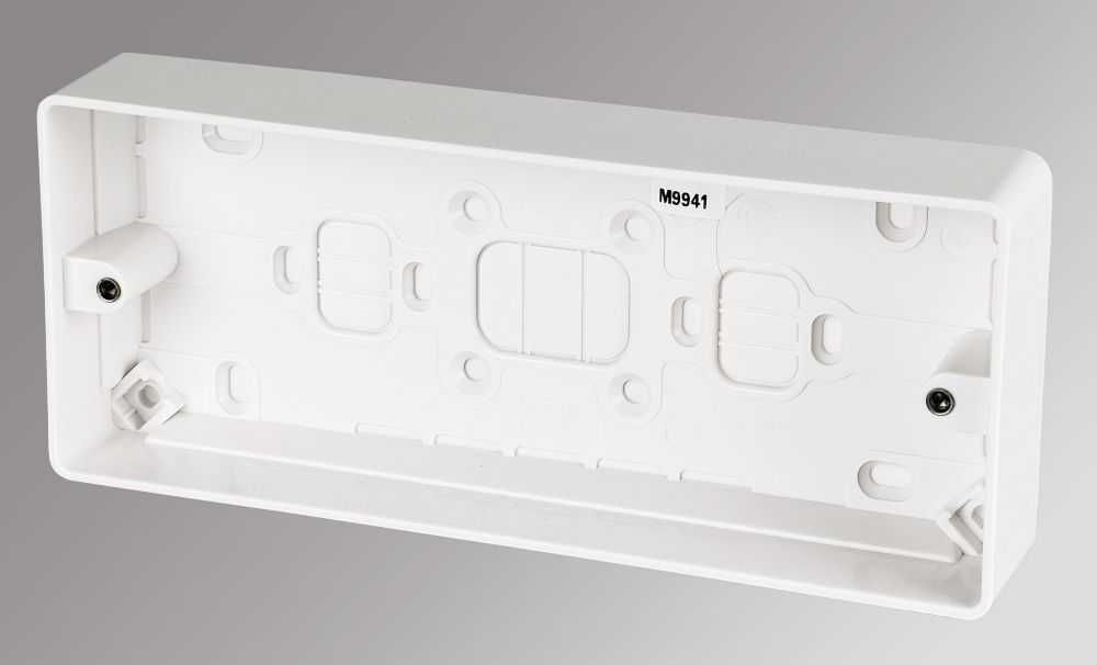 Image of MK Logic Plus 3-Gang Surface Pattress Back Box 30mm 