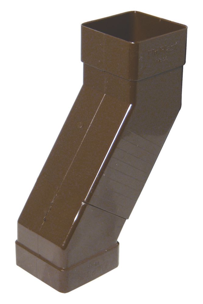 Image of FloPlast Square 25-65mm Adjustable Offset Bend Brown 65mm 