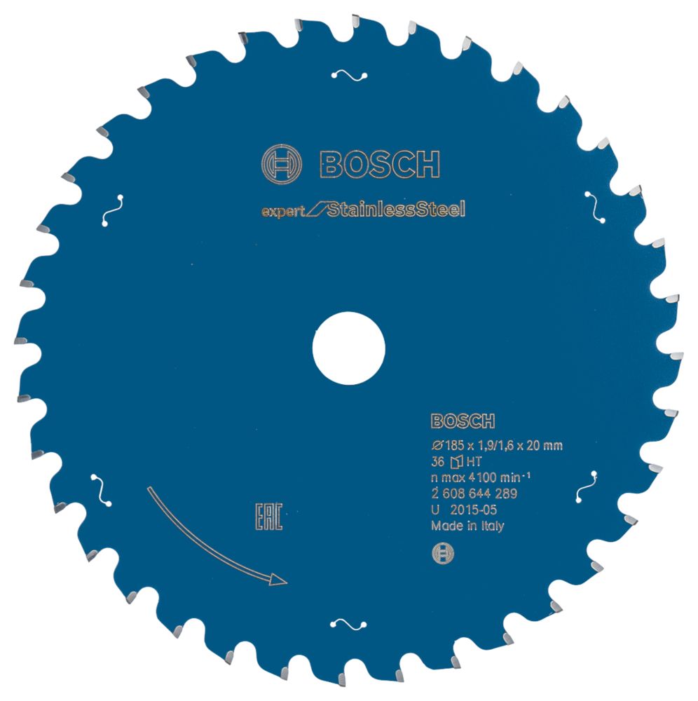 Image of Bosch Expert Stainless Steel Circular Saw Blade 185mm x 20mm 36T 