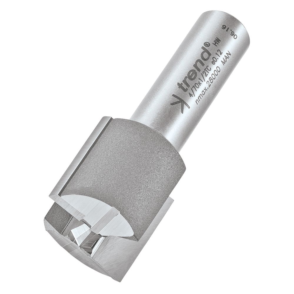 Image of Trend 4/70X1/2TC 1/2" Shank Double-Flute Straight Cutter 25mm x 25mm 