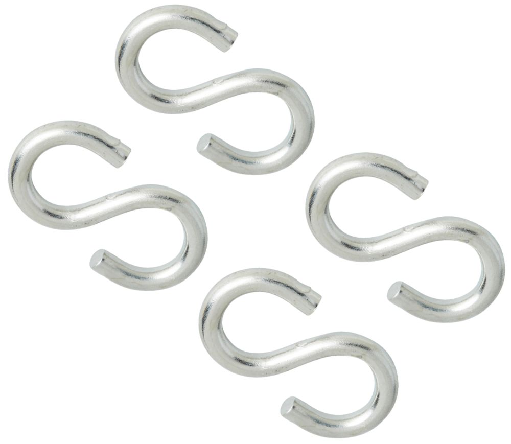 Image of Diall S-Hooks Zinc-Plated 45 x 5mm 4 Pack 