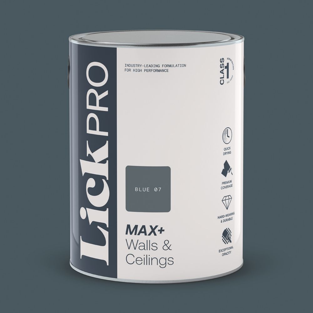 Image of LickPro Eggshell Blue 07 Emulsion Paint 5Ltr 