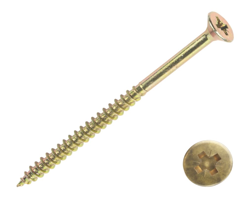 Image of Goldscrew PZ Double-Countersunk Self-Tapping Multipurpose Screws 6mm x 70mm 100 Pack 