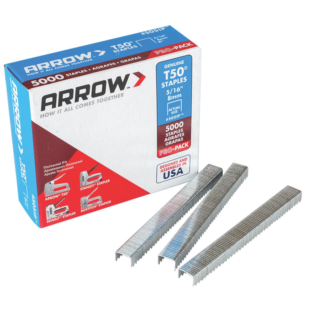 Image of Arrow Heavy Duty Staples Galvanised 8mm x 10mm 5000 Pack 