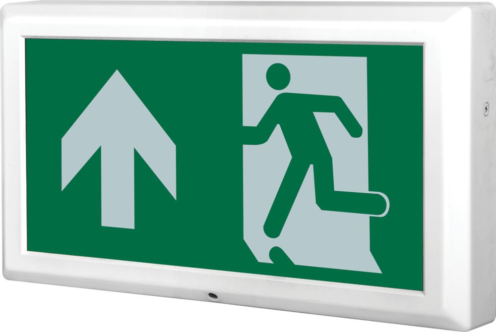 Image of Luceco Tempus Maintained Emergency LED Exit Box with Up Arrow 8W 100lm 