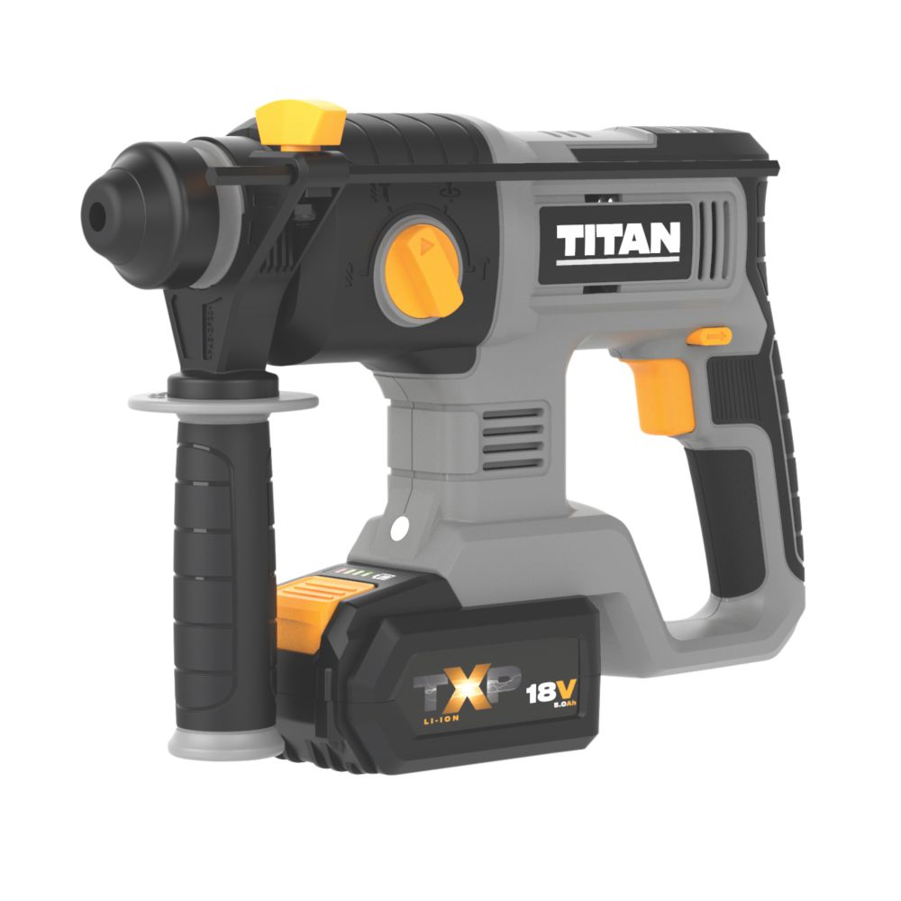 Image of Titan TTI871SDS 3.2kg 18V 1 x 5.0Ah Li-Ion TXP Cordless SDS+ Drill 
