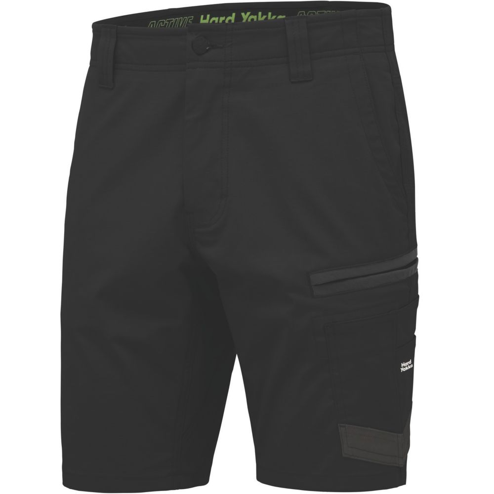 Image of Hard Yakka Raptor Active Shorts Black 34" W 