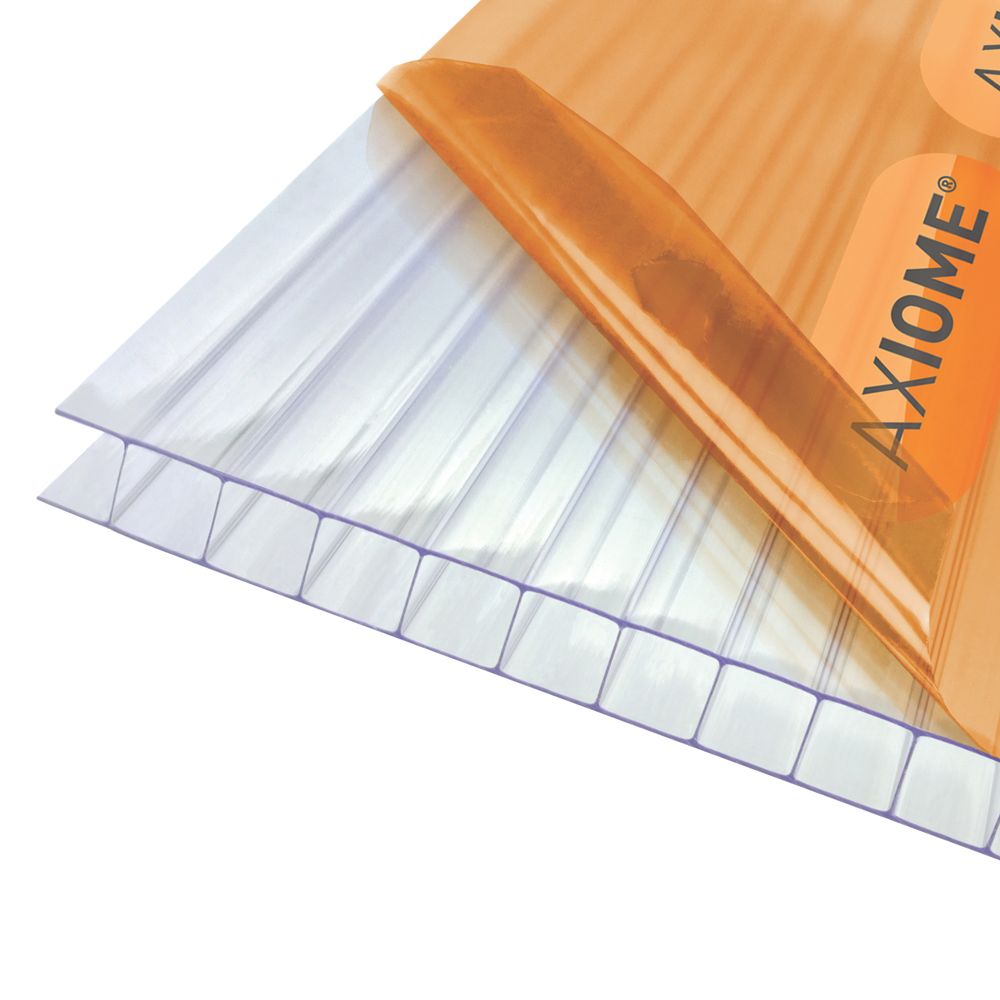 Image of Axiome Twinwall Polycarbonate Sheet Clear 690mm x 10mm x 3000mm 