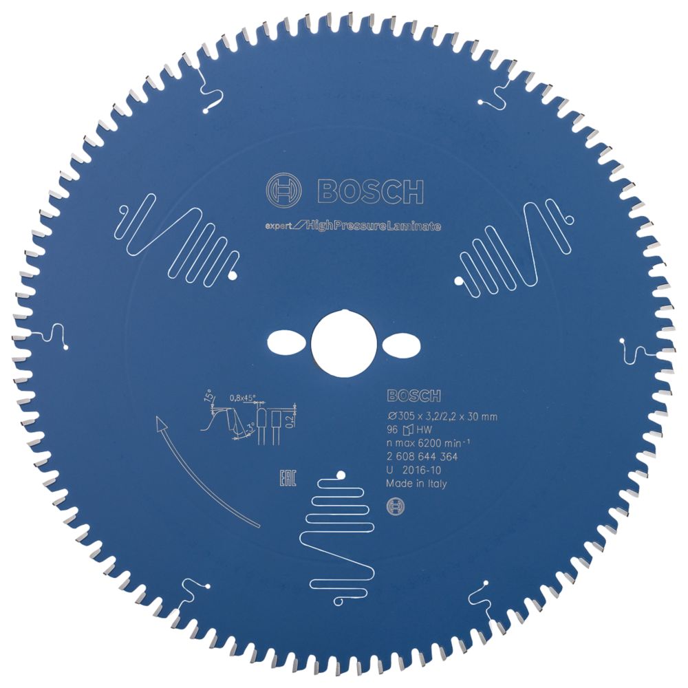 Image of Bosch Expert High Pressure Laminate Circular Saw Blade 305mm x 30mm 96T 