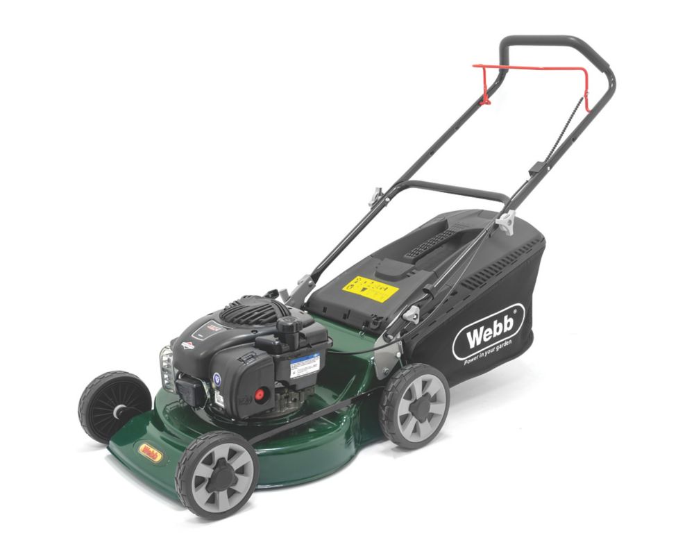 Image of Webb WER18HP4 46cm 125cc Hand-Propelled Rotary Petrol Lawn Mower 