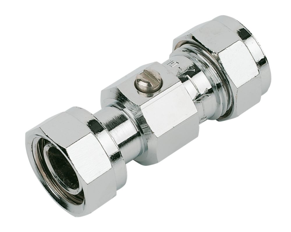 Image of Pegler Straight Service Valve 15mm x 1/2" 