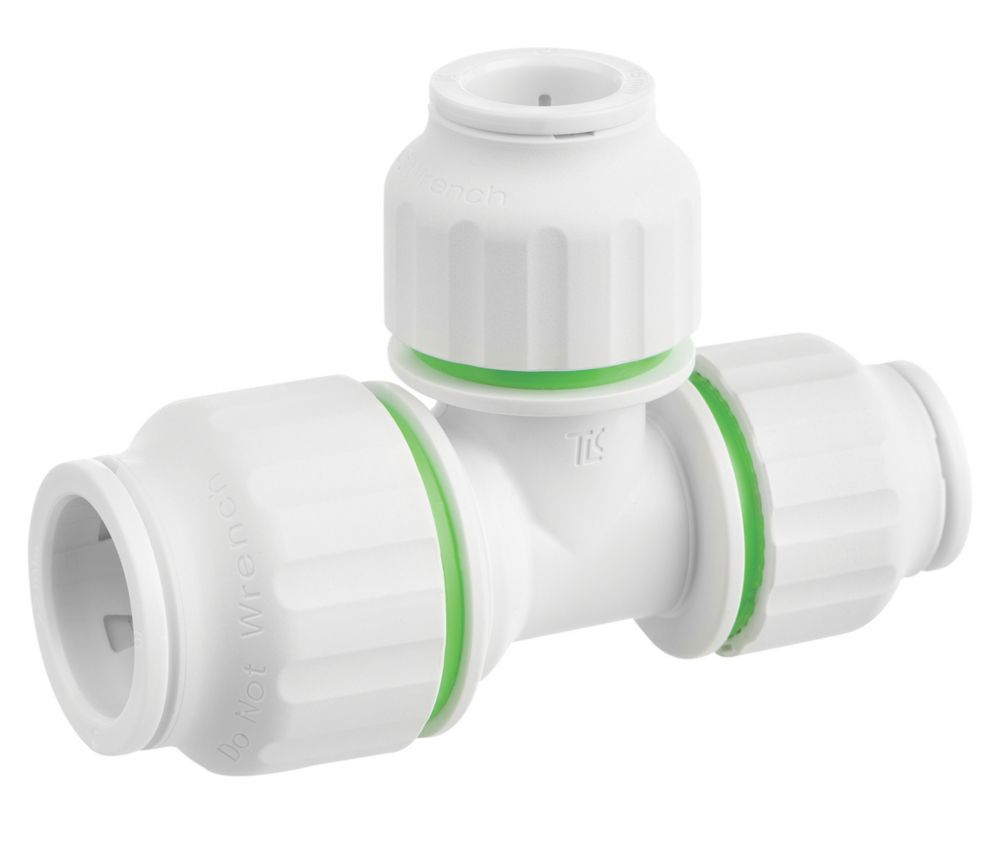 Image of Flomasta Twistloc SPT67466M Plastic Push-Fit Reducing Tee 22mm x 15mm x 15mm 