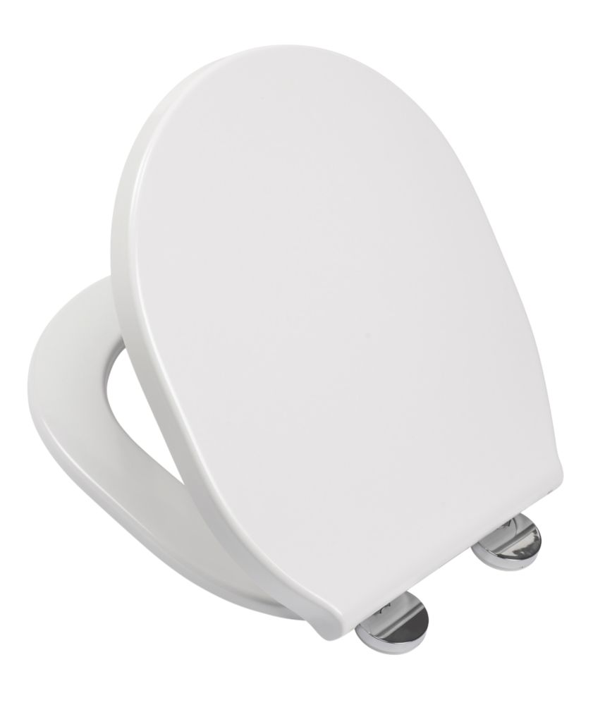 Image of Croydex Bolsena Soft-Close with Quick-Release Toilet Seat Thermoset Plastic White 