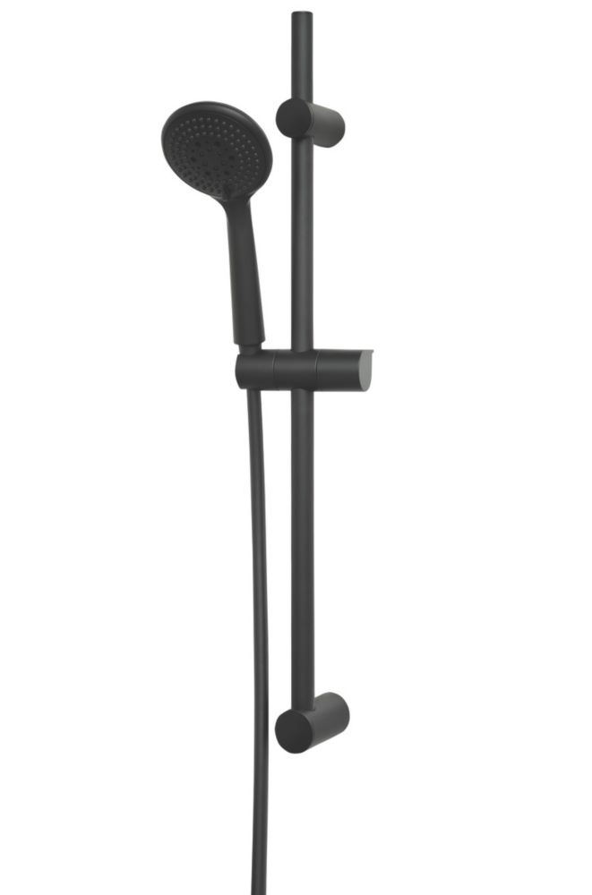 Image of Swirl Shower Kit Modern Design Matt Black 