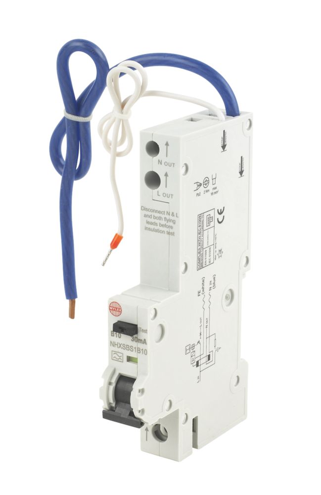 Image of Wylex 10A 30mA SP Type B RCBO 