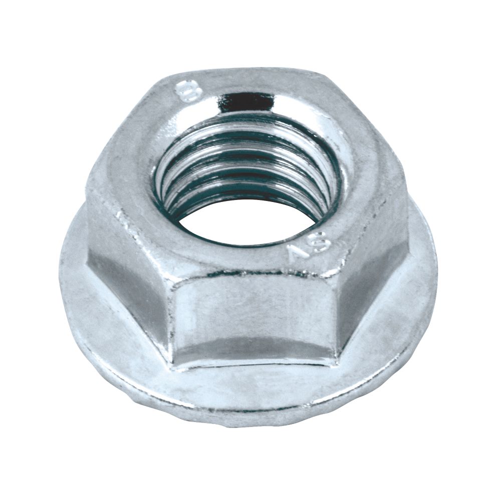 Image of Easyfix BZP Carbon Steel Flange Head Nuts M10 100 Pack 