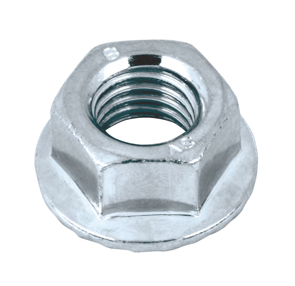 Image of Easyfix BZP Carbon Steel Flange Head Nuts M10 100 Pack 