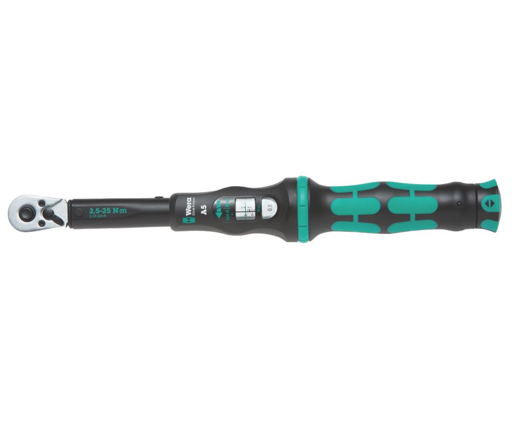 Image of Wera Click-Torque A5 Adjustable Torque Wrench 1/4" x 12.8" 
