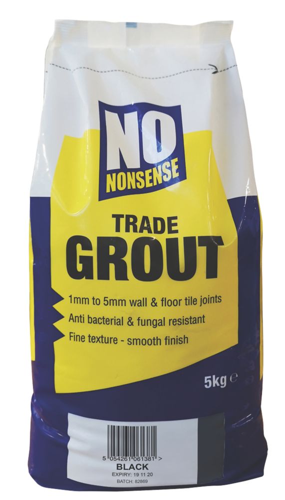 Image of No Nonsense Wall & Floor No Mould Grout Black 5kg 
