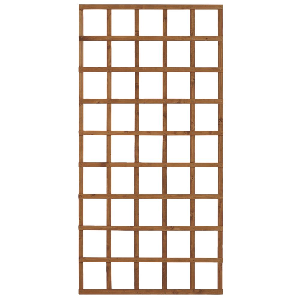 Image of Forest Softwood Rectangular Trellis 3' x 6' 3 Pack 