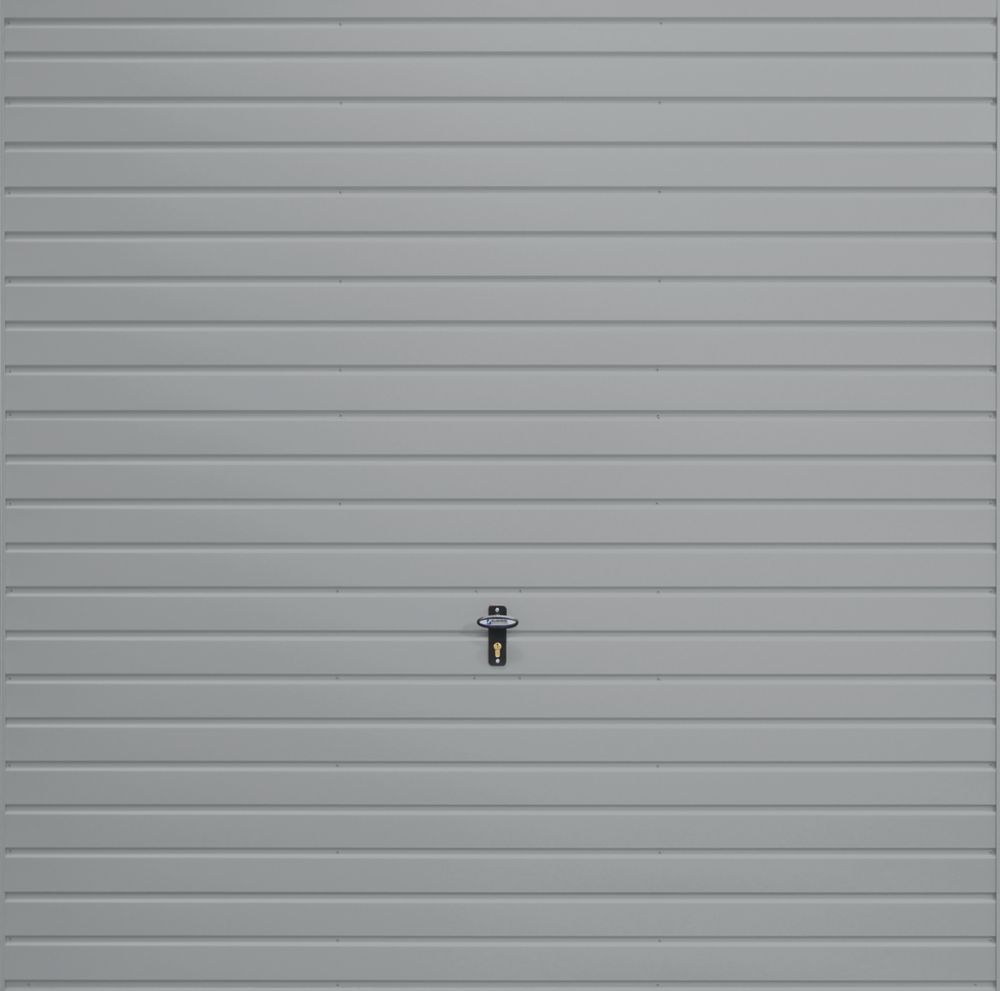 Image of Gliderol Horizontal 7' 6" x 7' Non-Insulated Frameless Steel Up & Over Garage Door Light Grey 