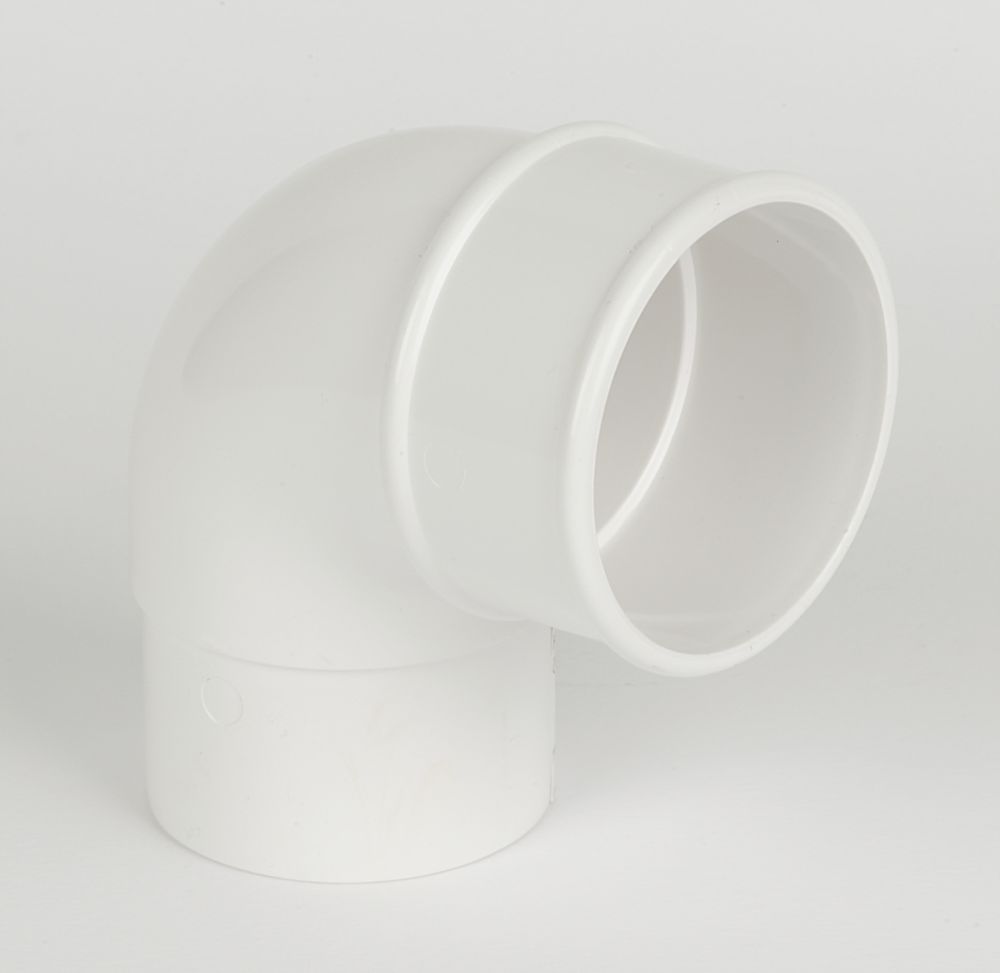 Image of FloPlast 92.5Â° Round Offset Bend White 68mm 