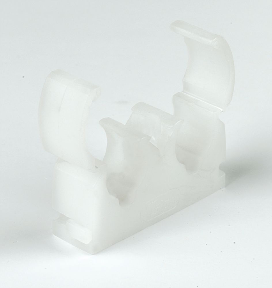 Image of Talon 15mm Double Hinge Clip White 50 Pack 
