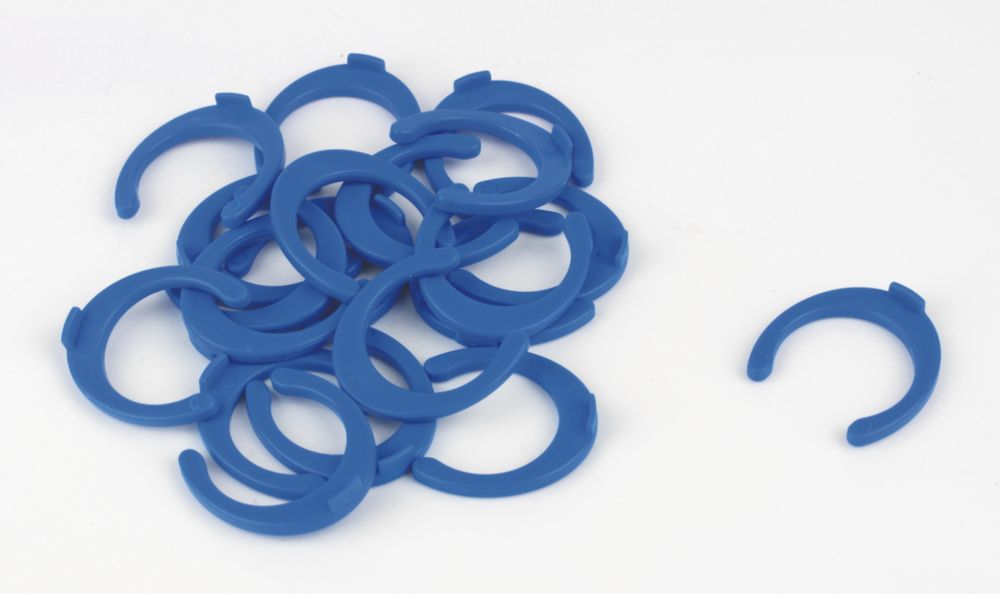 Image of FloPlast FloFit+ Collet Clips Blue 15mm 20 Pack 