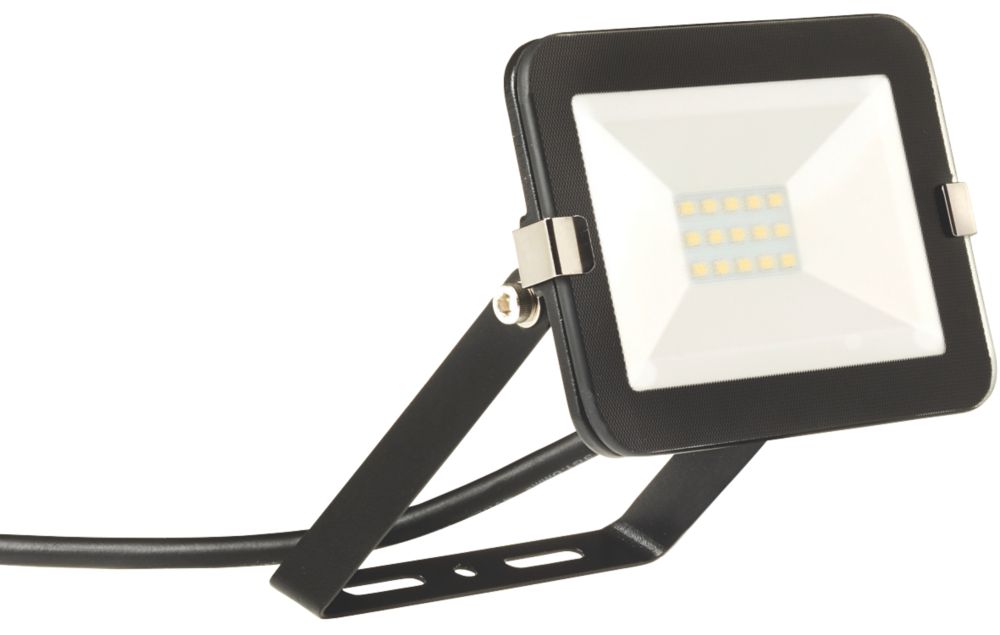 Image of Brackenheath iSpot Outdoor LED Slimline Floodlight Black 10W 900lm 