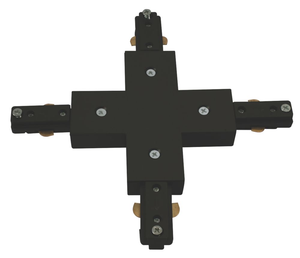 Image of Knightsbridge 1-Circuit X-Connector for Knightsbridge Track Lighting System Black 