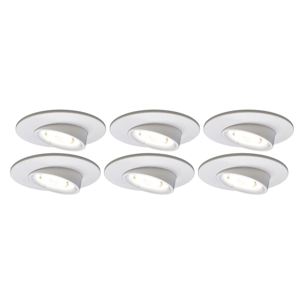 Image of 4lite Tilt Fire Rated LED Smart Downlight White 5W 440lm 6 Pack 